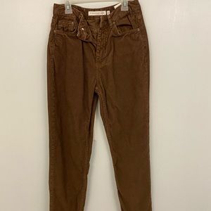 Subdued brown corduroy pants
